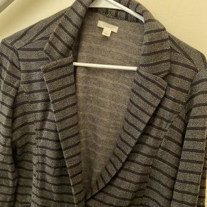 Striped grey/ black cardigan material Caslon blazer